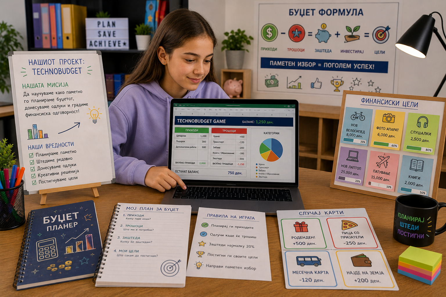 TechnoBudget — визуелен приказ на проектот